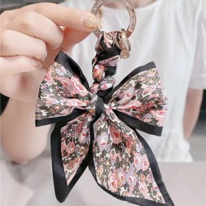 #BA001 仙美森系带甜美蝴蝶结钥匙或包包馕钻挂饰扣
